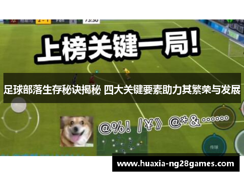 足球部落生存秘诀揭秘 四大关键要素助力其繁荣与发展