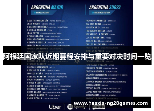 阿根廷国家队近期赛程安排与重要对决时间一览