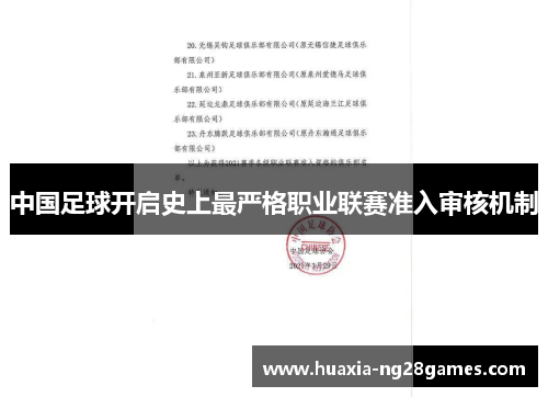 中国足球开启史上最严格职业联赛准入审核机制